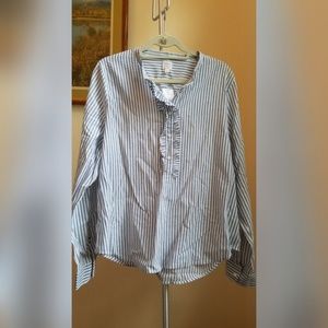J.Crew Factory light blue striped blouse (new)